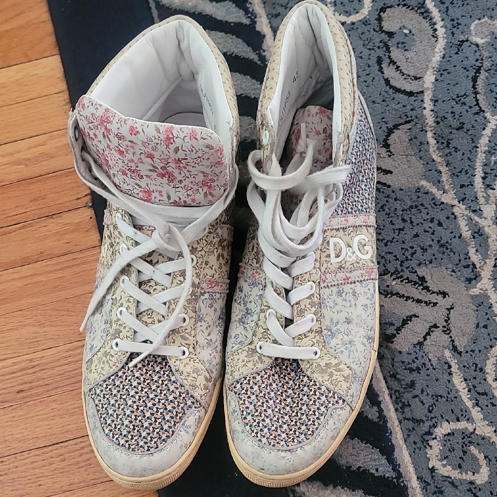 D&G Men Patterned High-Top Sneakers - Multicolor